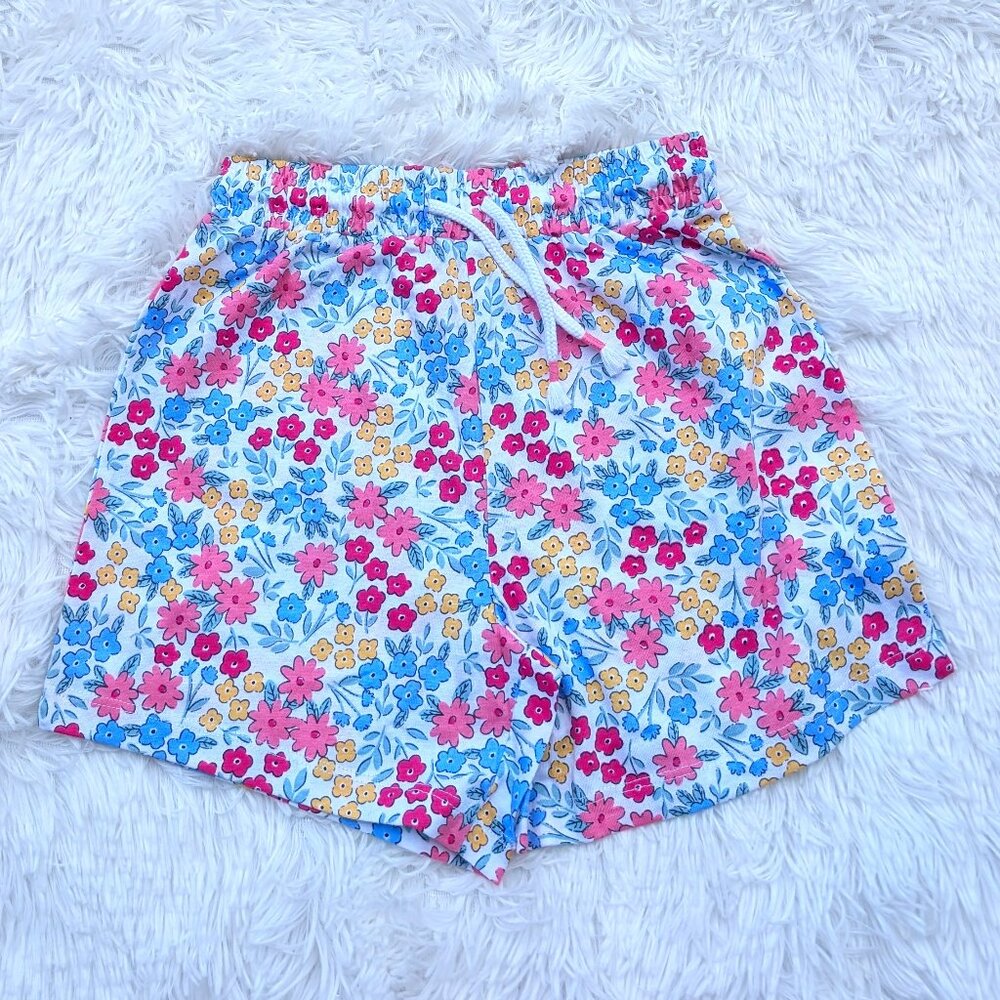 ANKO's Vibrant Elastic Waist Shorts with Colorful Floral Pattern for Summer NWOT